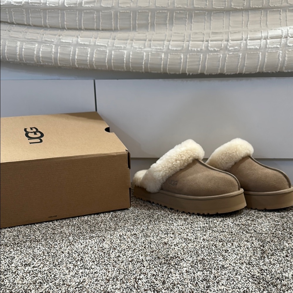 UGG Sheepskin Slippers - Beige